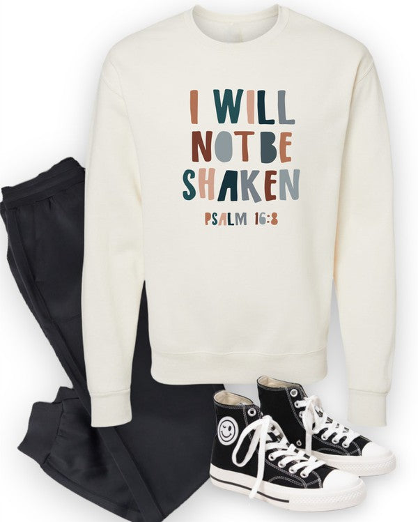 Colorful I Will Not Be Shaken Graphic Sweatshirt